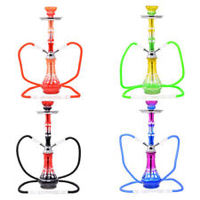 Moderne 2 Schlauch Wasserpfeife 45cm Design Shisha Set mit Kohle Orientalisch