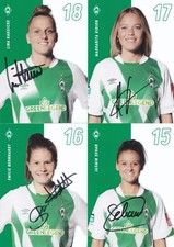 4 Autogrammkarten  Werder