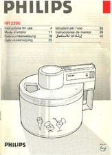 Bedienungsanleitung Rezepte Philips HR 2295 / 2296 Eismaschine Eiscrememaschine