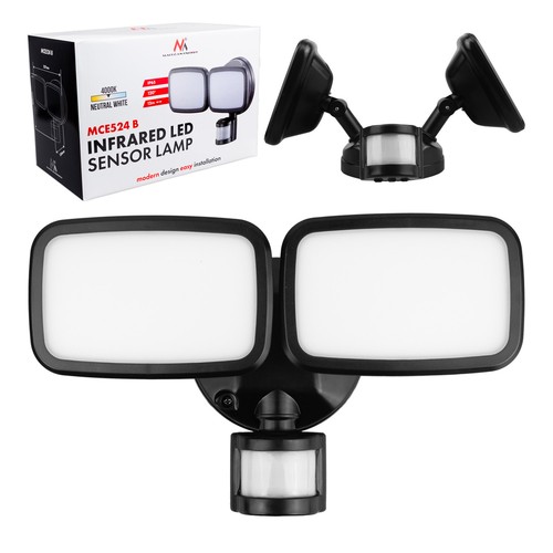 Led doppel lampe mit pir - doppel,