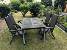 Gartenmöbelset: Tisch und 4 Stühle, Wetterfest