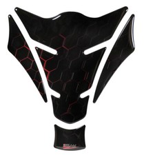 Tank pad honeycomb pattern red