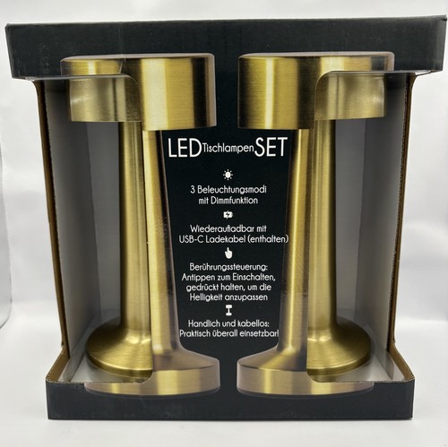 2er set led tischleuchten mit - 2er,