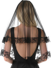 Schwarzer Braut Schleier