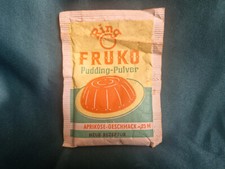 FRUKO Pudding Pulver  "Aprikose" in OVP , VEB RING Mittweida DDR (14-25