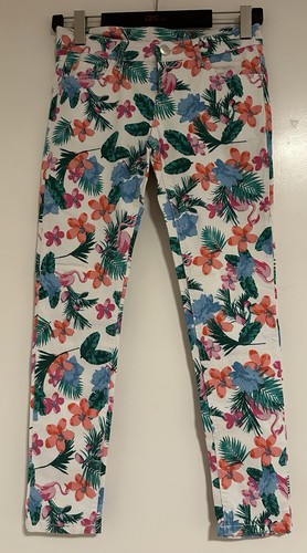 Hose weiß blumenprint - weiß,