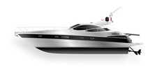 Kleinserienbausatz Yacht PERSHING 50 1:87, Wasserlinie, Motoryacht, Boot H0