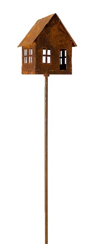 Rost gartenstecker haus - gartenstecker, 135