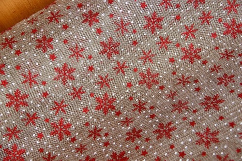 Jute meterware schneeflocke - meterware,