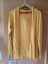 Offene Damen Long Kapuzen Strickjacke senfgelb, Gr.  L von Colours 