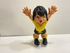 Fußball Maskottchen WM 1974 Figur Rudi Puma Schuhe Trikot gelb Aachen Dortmund
