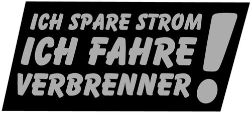 Autoaufkleber ich spare - ich, strom