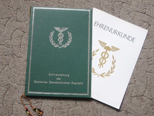 Ddr zoll urkundemappe - ddr,