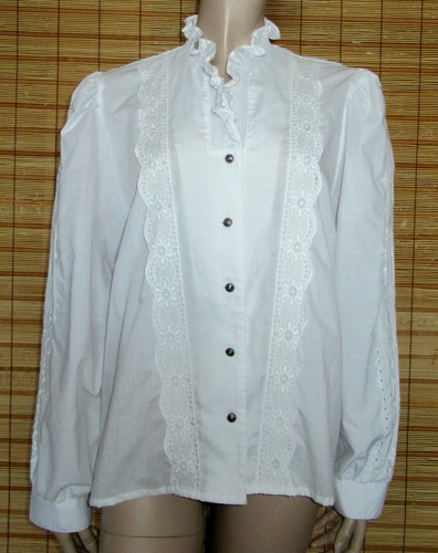 Weisse trachtenbluse spitze - weisse,