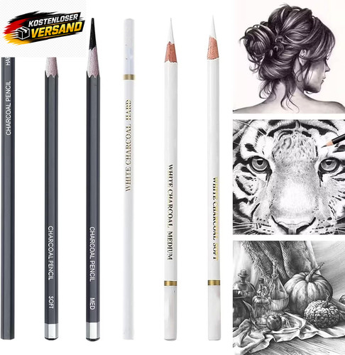 Zeichenkohle bleistift set - zeichenkohle, bleistift-set