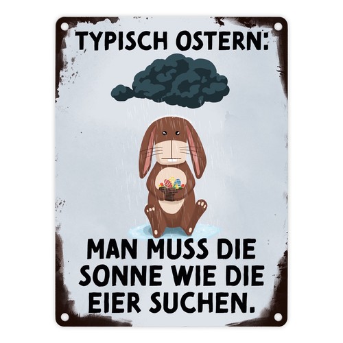 Typisch ostern metallschild - ostern…,