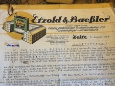 ?Original RAR Kaufvertrag 1934 ETZOLD BAESSLER Batterien Fabrik Zeitz Verkauf