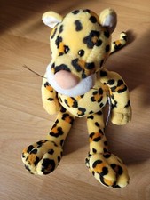 Nici Leopard schwarz gelb sitzend ca. 24 cm Plüschtier Kuscheltier Wild Friends