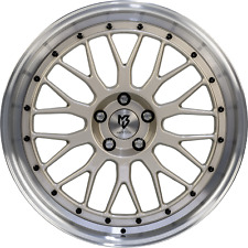 mbDESIGN Felge LV1 7,0x17 Zoll LK 4x98 ET35 ML 67.1 Ausf. 4D Champagner glänzend