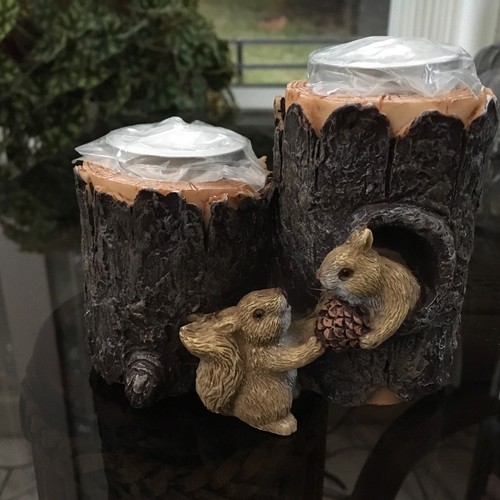 Baumstämme mit eichhörnchen - baumstämme,