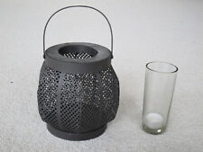 Windlicht Metall schwarz