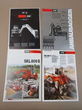 4x Prospekt Schaeff Radlader SKL 809S 861A  Anbaubagger HT7 HT12 80/90er Jahre