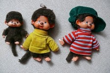 Monchhichi Familie - Vater/Mutter/Kind