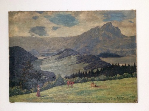 Allgäu öl auf leinwand - Öl,