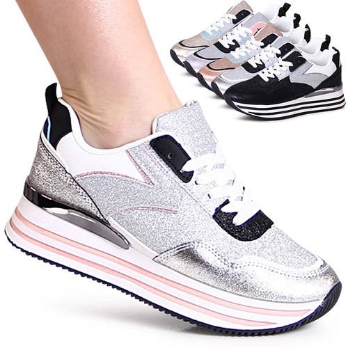 Damenschuhe plateau sneaker - plateau,