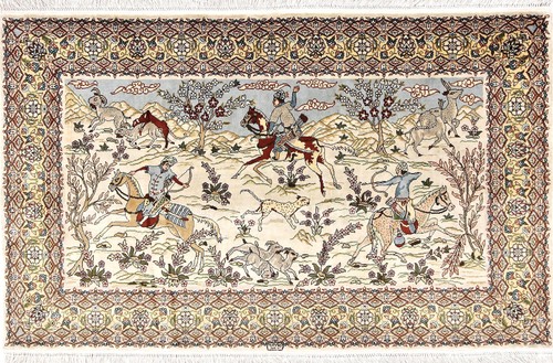 Hereke seide teppich - hereke, 93x57