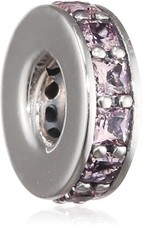 Pandora Zwischenelement Rosafarbene Unendlichkeit 925 Silber Kristall 791724NBP