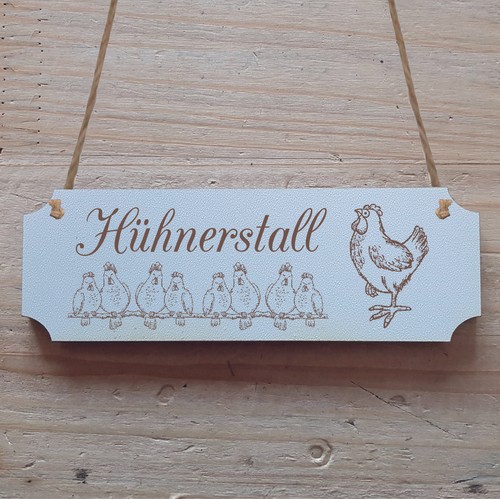 Türschild dekoschild hühner - türschild,