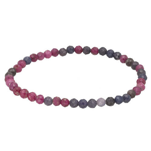 Rubin saphir kugelarmband - rubin-saphir,