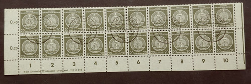 Early dienstmarken 20pf ddr - early,
