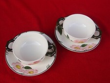 Villeroy & Boch,  Wildrose, 2 Suppentassen mit Unterteller, sehr gut erhalten