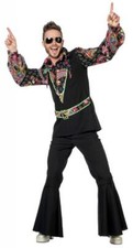 Hippy Hemd Bluse 70er 80er Jahre Kostüm Flowerpower Oberteil Hippie Party Disco