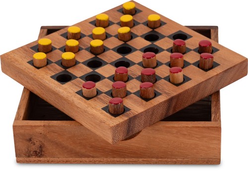 Dame strategiespiel aus holz - -,