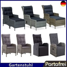 Gartenstuhl Poly Rattan Verstellbarer Gartensessel Sessel Stuhl mit/onhe Hocker