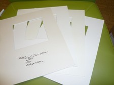 4 x Passepartout (Umrandung )ca  23,7 x 29,8 cm für Bildgröße  ca. 10 x 15 cm