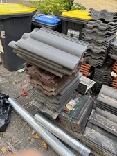 Ca 200 Dachziegel, Firstziegel & Ortgangziegel - gut erhalten aus Dachsanierung 