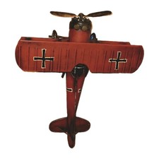 Original JAYLAND - Doppeldecker Flugzeug "Roter Baron" - Modell aus  Metall Deko