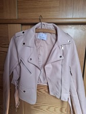 Hellpinke Kunstlederjacke mit