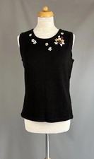 Storybook Strick Tanktop schwarz Baumwollmischung Wild Bouquet Größe M neu mit Etikett