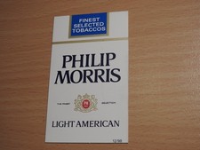 Philip Morris      Einsteckkarte Zigarettenautomat   Original 4,7x7,9 cm