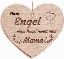 Holzherz Dekoschild mit Spruch Geschenk für Freund oder Mama