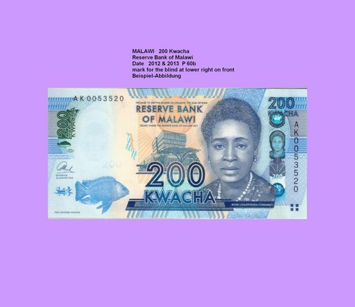 Malawi 200 kwacha 2013 unc - kwacha, p
