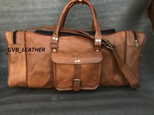 Herren Original Leder Schöne XL Vintage Duffle Reise Wochenende Übernacht Tasche