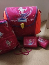 ❤️Scout Schulranzen Set 4tlg Pink  Mädchen Einhorn Sporttasche Brotdosen ❤️ 