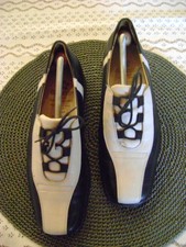 Ganter - Herren - Schuh - Halbschuh - schwarz und weiß  - Gr. 8  =  EU Gr. 41  -