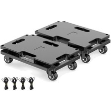 Transportroller, 400kg, Möbelwagen, Koppelbar, Umzugshelfer, Schwarz, 2er Pack